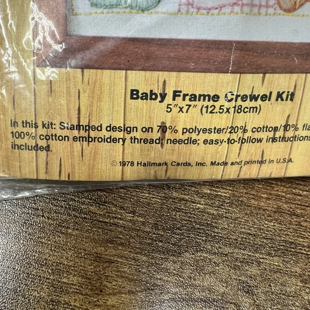 Caron‎ Hallmark Baby Embroidery Kit Vintage 1978 Made In USA Personalized Sweet